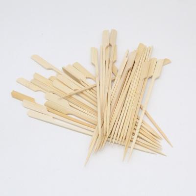 China Easily Cleaned Bamboo and Wooden BBQ Skewer Stick 110 Pack Flag Skewers 6inches for sale