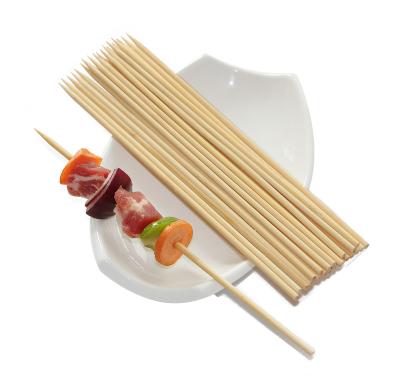 China Excellent Quality Rabbit Easily Cleaned Smooth BBQ Flat Bamboo Sticks Flat End for sale