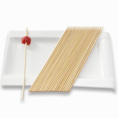 China Good quality easily cleaned natural BBQ round strong wide bamboo skewers for sale