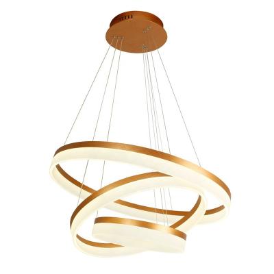 China China Guangdong Zhongshan Fashion Large Gold Luxury Large Pendant Light Acrylic Decorative Chandelier For Hotel Villa for sale