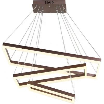 China Modern European Classic Decorative Square Light Material Chandelier Villa Pendant Light for sale