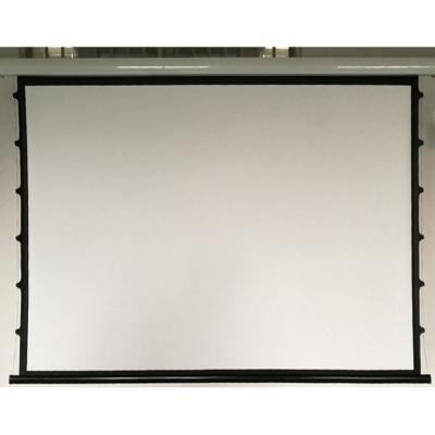 China 100 Inch Electric High Quality Electric Tab Tension Screen Soft White Projector for sale