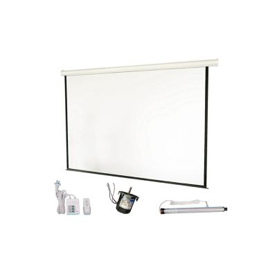 China Matte White Electric Ceiling Motorized 120 Inch Projection Screen Projector for sale