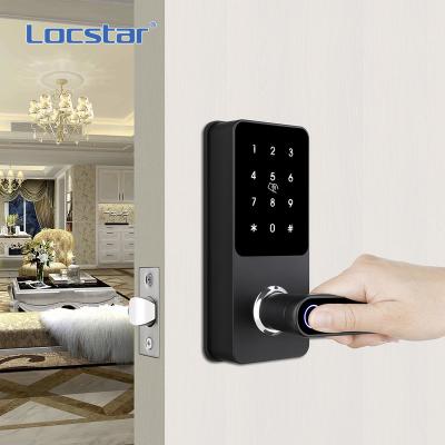 China Home /Hotel /Apartments/ Office Locstar Smart Glass Door Mortise TTlock Cylinder Combination With BT Fingerprint Door Lock for sale