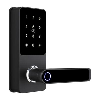 China Hot Wood Tamper Alert Code Card Fingerprint Door Locstar Remote Control Home/Office/Campus/House Smart Wifi Apartment/House Lock for sale