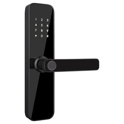 China HOT Home Hotel Apartments Office LOCSTAR Keypad Fingerprint Enabled Small App Base Station Digital Wifi Electronic Door Fingerprint Lock for sale