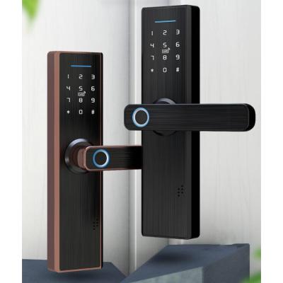 China Popular Fingerprint Apartment Moritse Black Code Anti-peep Password Card Fingerprint Lock Locstar Apartment/Home/Office/Campus Lock for sale