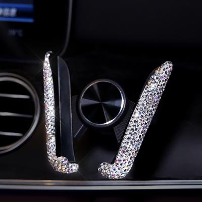 China Best Quality Flexible Metal Universal Stable Diamond Phone Stand Holder Adjustable Diamond Car Bracket Lazy Portable for sale