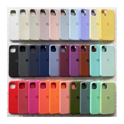 China Original High Quality Shockproof Soft Liquid Silicone Rubber For Apple Iphone 13 Pro Max Phone Case TPU Mobile Phone Cover 12 With Logo Bag for sale