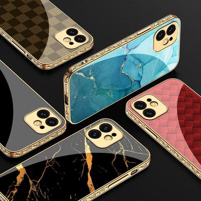 China Shockproof iPhone 11/12 2021For Cell Phone Case Embossed Luxury Cell Phone Accessories IMD Plating Embossed Frame For iPhone 13/pro/max for sale