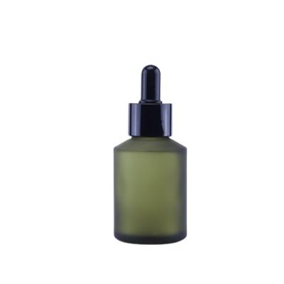 China 2oz Essential Oil Cosmetic Bottle 60ml Painting Oblique Shoulder Dropper Glass Bottle for sale