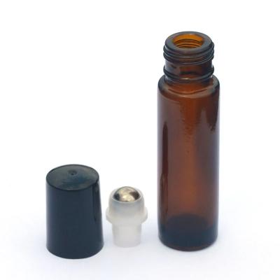 China Personal Care Factory Supply 10ml Amber Glass Bottle Roll On Empty Perfume Essential Oil Bottle Manufacturer/Wholesale for sale