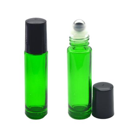 China Wholesale Cosmetic 5ml 10ml Colorful Mini Roll On Glass Bottles Essential Oil Perfume Roller With Roller Ball for sale