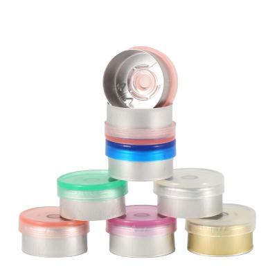 China Wholesale Cosmetic High Quality Flip Snatch Lid Screw Aluminum-plastic Top Lid For Vials for sale