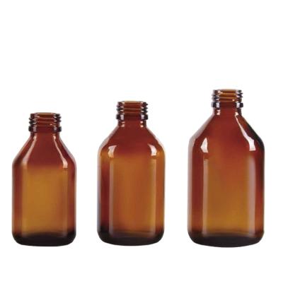 China New 10ml 20ml 25ml 30ml 50ml 100ml Amber Oblique Pharmaceutical Glass Apothecary Pharmaceutical Bottles for sale