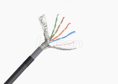 中国 安定した性能SFTP Cat5eケーブル、500m 0.5mm CCA CAT5Eワイヤー4組のLANケーブル 販売のため