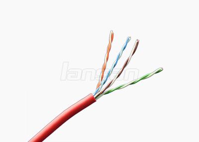 China Blue 24AWG Cat5e UTP Cable , Solid Indoor Ethernet LSZH Cat5e Cable 305 M / Roll for sale