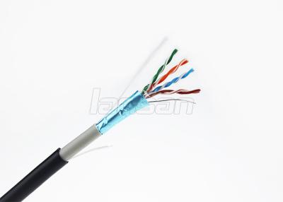 Cina Categoria impermeabile 5e Lan Cable, cavo di Ethernet del ftp 24AWG del doppio del PE + del PVC in vendita