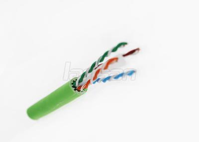 China Cobre cero del sólido el 100% de la frecuencia del cable 500Mzh del establecimiento de una red Cat6 Utp del halógeno del humo bajo en venta