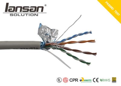 中国 FTP 24 AWG Cat6Aのポリ塩化ビニール ネットワーク ケーブルの円形を形づけたポリ塩化ビニール ジャケットとのRJ45をパッチ・コード 販売のため