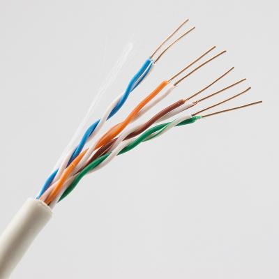 China El cobre desnudo sólido Cat5e Lan Cable 4 de UTP empareja la chaqueta de PVC del conductor del CCA en venta