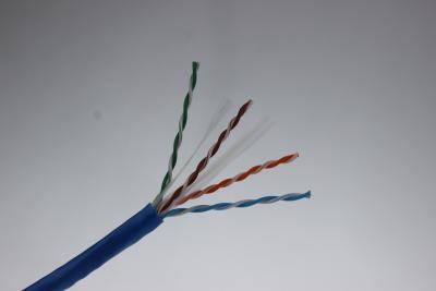 中国 4 0.48mm銅ポリ塩化ビニール24AWG Cat5e UTP LANケーブルの高速パス テストを組み合わせる 販売のため