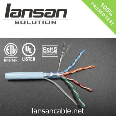 China lan cable cat 5e FTP PVC ethernet Cable  cat 5 Quick Installation With Bare Copper Conductor High Speed Pass Test for sale