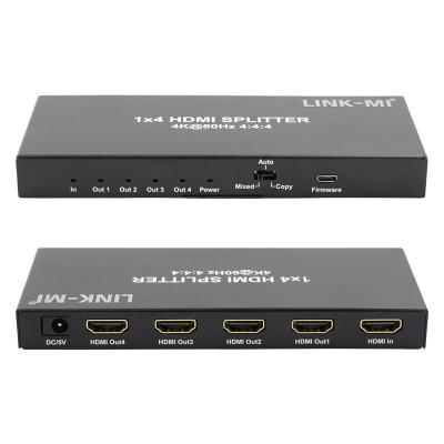 China HDMI 2.0 HDMI Extender Splitter 60Hz 1x4 Support 3D 18G HDR 1 In 4 Out AV Splitter for sale