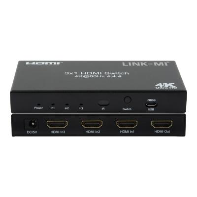 Cina 3X1 HDMI 2.0 Switch Hd Matrix Switcher 3 X 1 Hdmi Switch 3 Port Hdmi Switch 1080P 20m in vendita