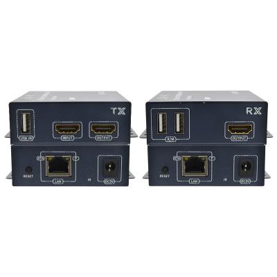 Китай 200M 1080p HDMI KVM Extenderhdmi HDMI через TCP/IP с выходом из петли от точки к многоточке продается