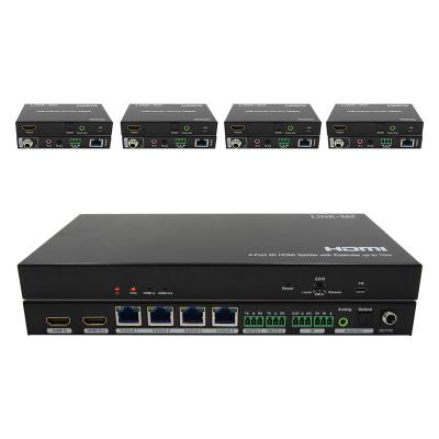 China 70M 1x4 4K HDMI Splitter Extender mit Audio-Extrakt 1x4 HDMI Splitter über Cat6 zu verkaufen