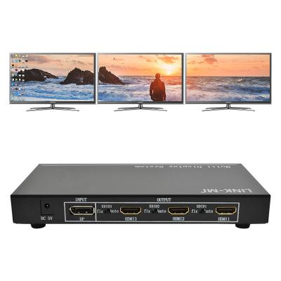 中国 5760×1080 UHD 1X3 ビデオ ウォール コントローラー プロセッサ マルチ スクリーン スプライサー 1 DP イン 3 HDMI アウト 販売のため