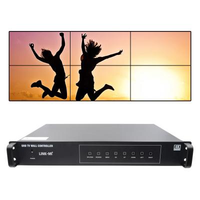 中国 2×3HDMIビデオウォールコントローラ 4K 1×4 1×3 1×2 テレビウォールプロセッサ 6つのディスプレイ 販売のため