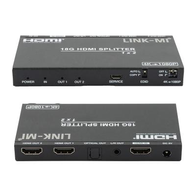 China 4K 2.0b 2 Port HDMI Splitter 4 HDCP 2.2COPY AUTO EDID Hdmi Audio Video Extract Te koop