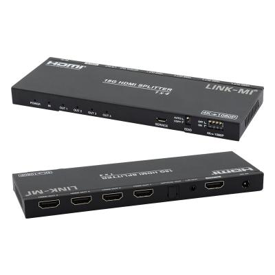 China 4K 1X4 Multi HDMI Splitter EDID analógico óptico HDMI2.0b 4 puertos Video Splitter en venta