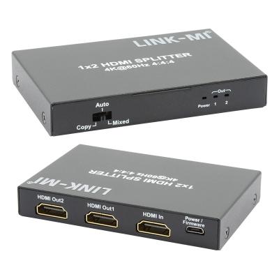 China 1x2 HDMI2.0 Splitter Unterstützung 3D 18G HDR HDCP2.2 2 Ports Video Splitter zu verkaufen