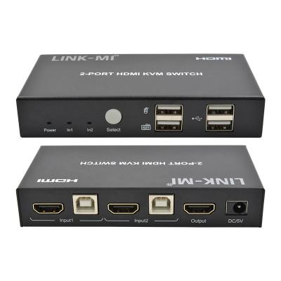 中国 4K 2ポート HDMI KVM スイッチ サポート 4K 30Hz USB Type B ポート 販売のため