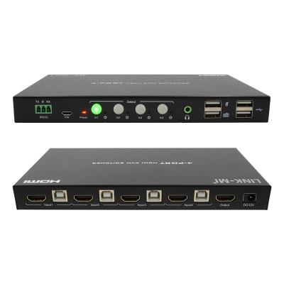 China HDCP2.2 1.4 4K KVM-Schalter HDMI YUV4:44 8Bit mit analoger Audio-Extraktion zu verkaufen