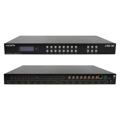 China 8x8 HDMI Matrix 4k HDMI Switcher met ondersteuning voor analoge audio-extractie 18 Gbps HDR Te koop