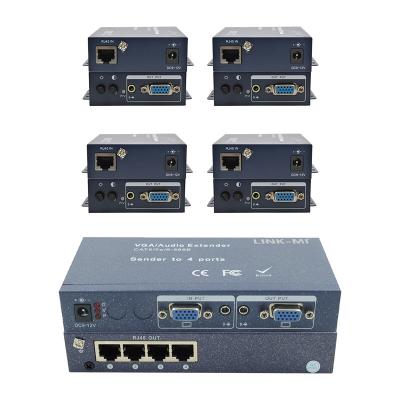 China 15pin 4 Port VGA Extender 1 bis 4 VGA Splitter 4 Kanäle Video UTP Extender zu verkaufen