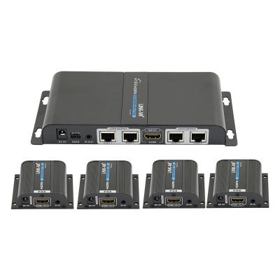 China Unterstützung von EDID 1x4 HDMI Extender Splitter 40m/131ft Übertragungsabstand zu verkaufen