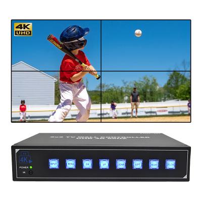 China 4K60 2x2 controlador de pared de video para 4 televisores de empalme Soporte 1x2 1x3 1x4 4x1 3x1 2x1 Procesador de pared de TV UHD en venta