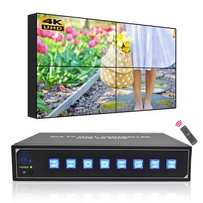 Chine Contrôleur de paroi vidéo 4K HDMI Prise en charge de la lecture automatique USB 2X2 Processeur de paroi vidéo 1X2 1X3 1X4 Paroi de télévision à vendre