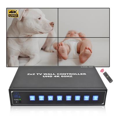 China 2 x HDMI en 4K Video Controller de pared con soporte USB 2x2 1x4 1x3 1x2 4K60Hz caja de empalme para publicidad en venta