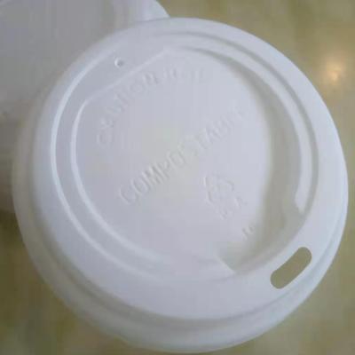 China Non Spill PLA Lid Hot Sale Beverage Coffee Paper Cup Lid for sale