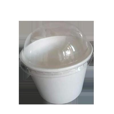 China Non Spill High Quality Cheap Cold Drink Paper Cup Lids Pet Plastic Dome Lid for sale