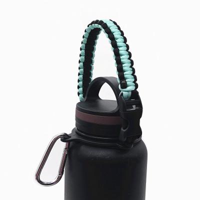 China Eco-friendly hot sale fashion wide mouth paracord handle water bottle carrier for sale