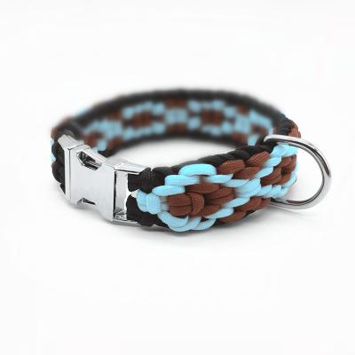 China 2019 New Design 550 Color Dog Collar Viable Custom Handmade Paracord Led Survival Paracord Dog Leash for sale