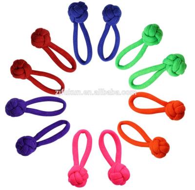 China Colorful Paracord Zipper Puller Diamond Knotted Handmade Paracord Zipper Puller Knot Zipper Pulls for sale