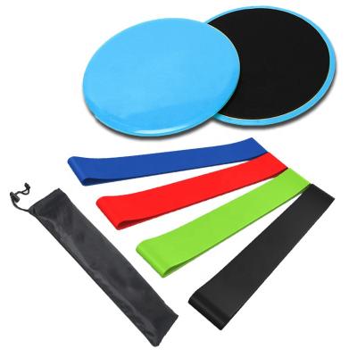 China Exercise Fitness Sports Hips Band And Rubber Core Sliders Set for sale